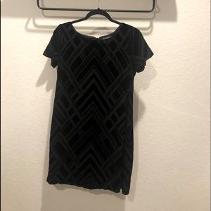 Beautiful black velvet short sleeve dress
